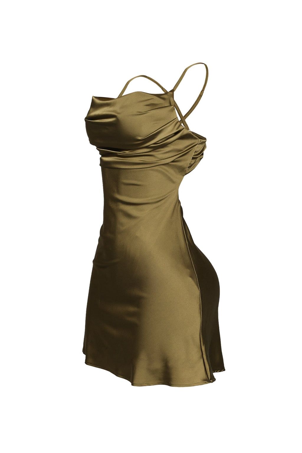 Miranda Satin Cowl Neck Mini Dress