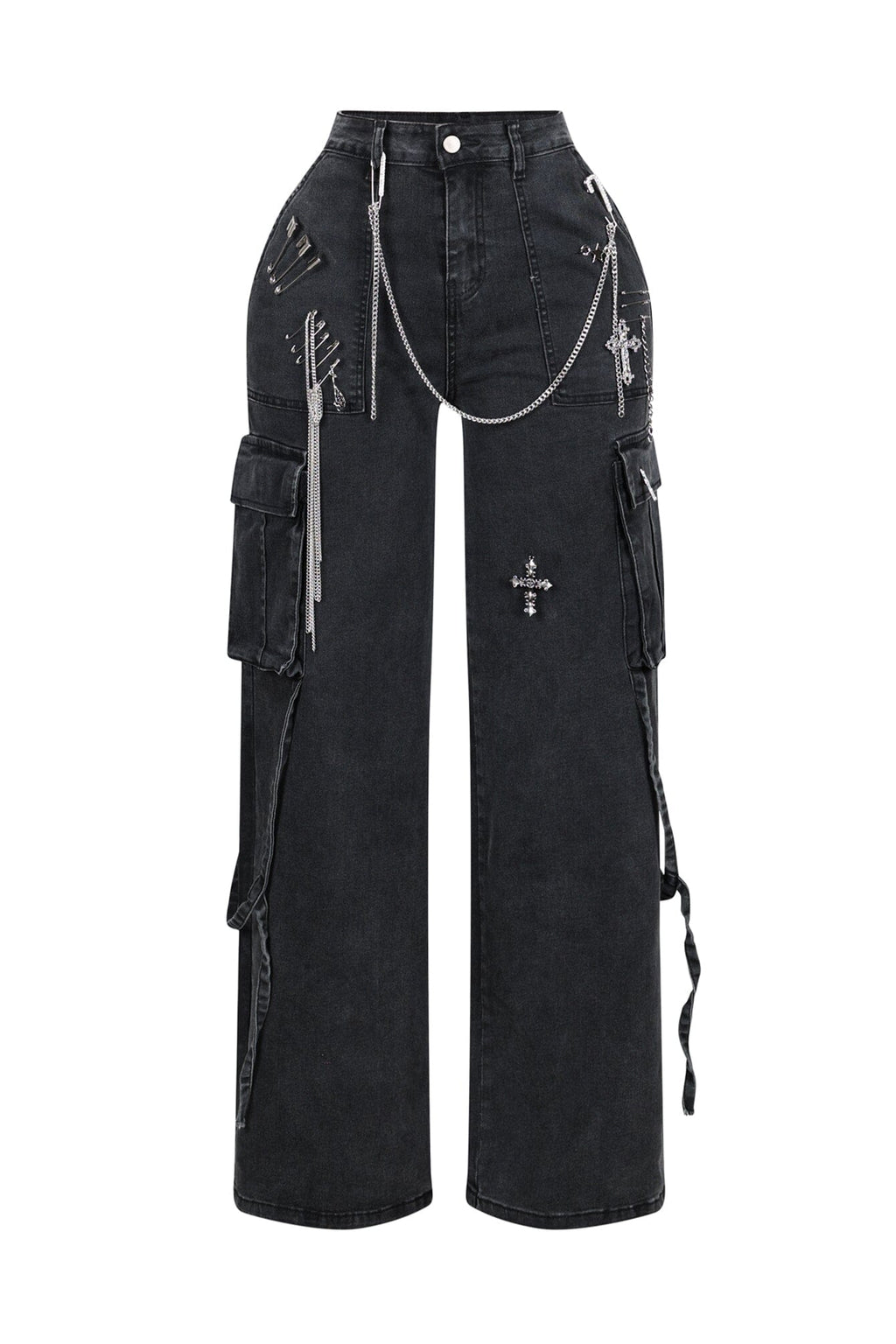 Kylan Metal Trim Baggy Jeans