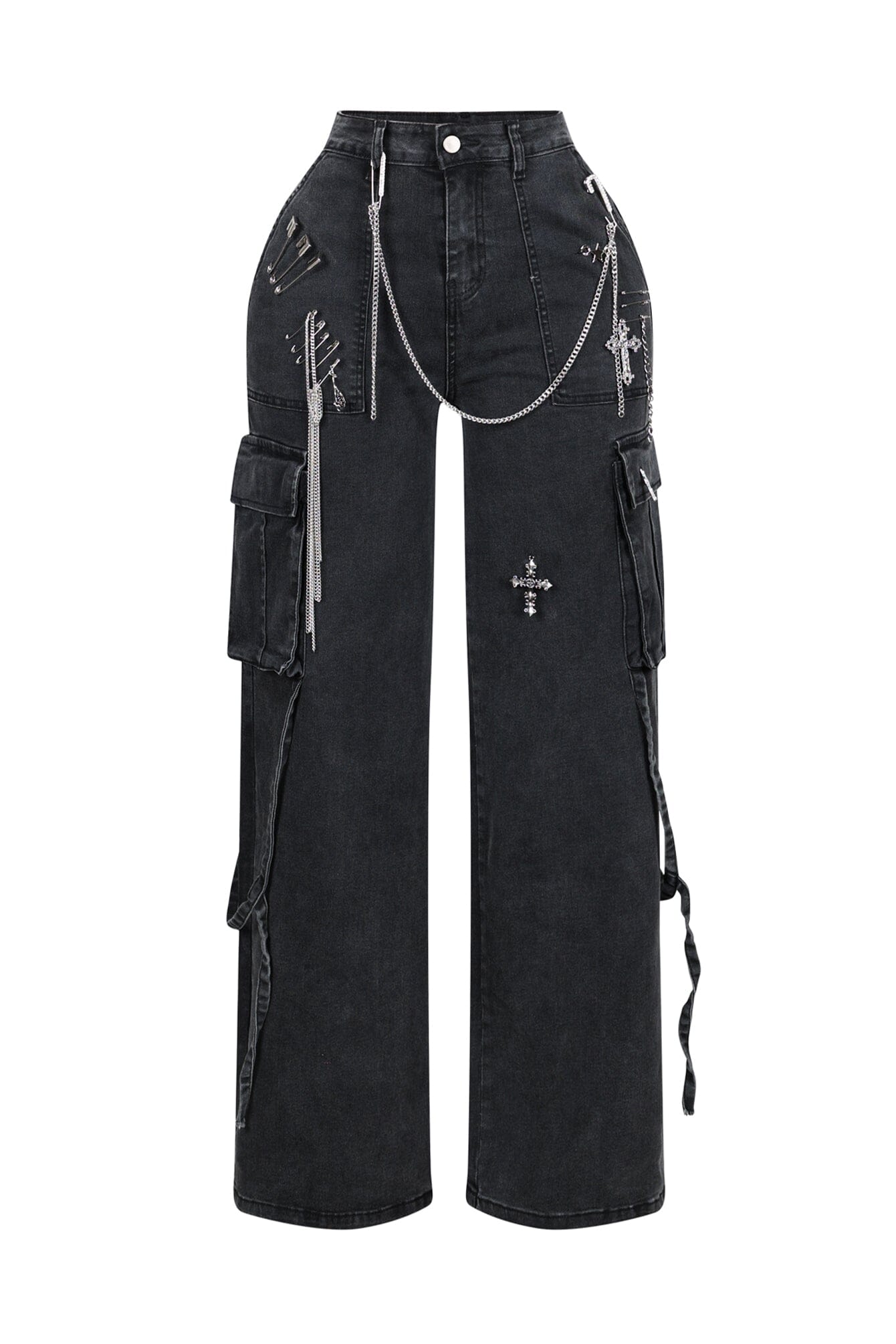 Kylan Metal Trim Baggy Jeans