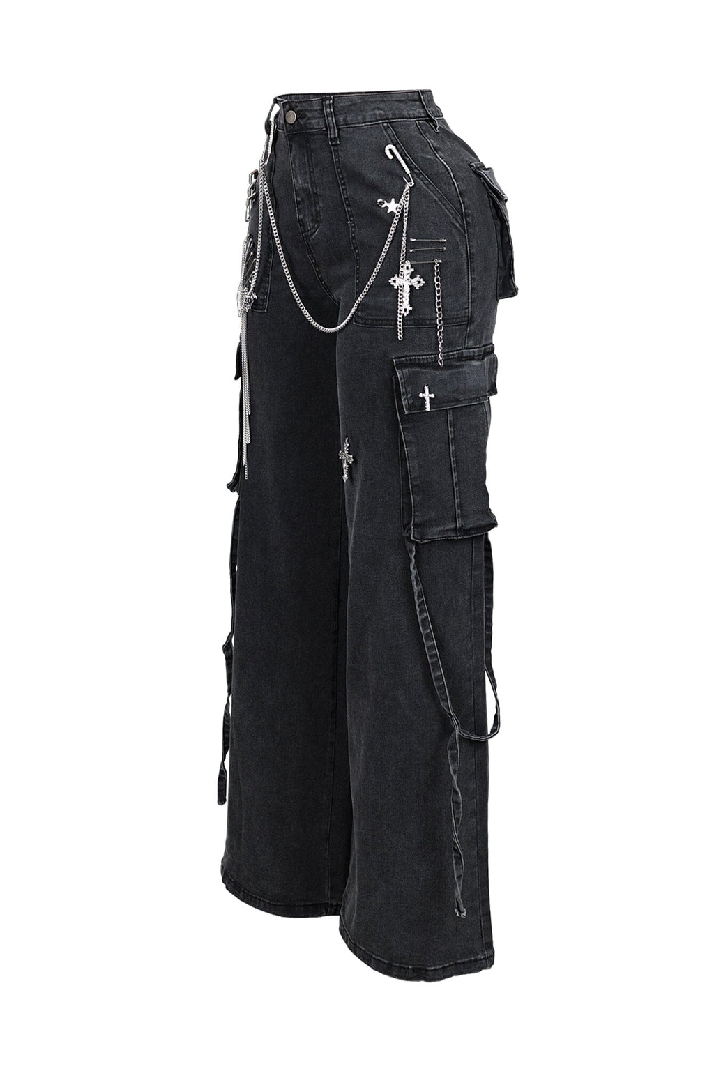 Kylan Metal Trim Baggy Jeans