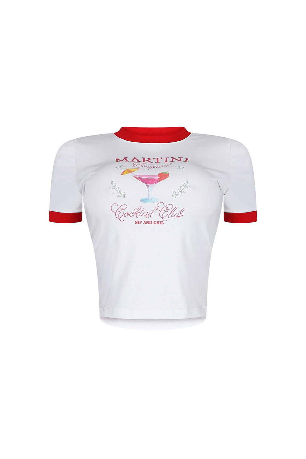 Martini Graphic Cropped Top