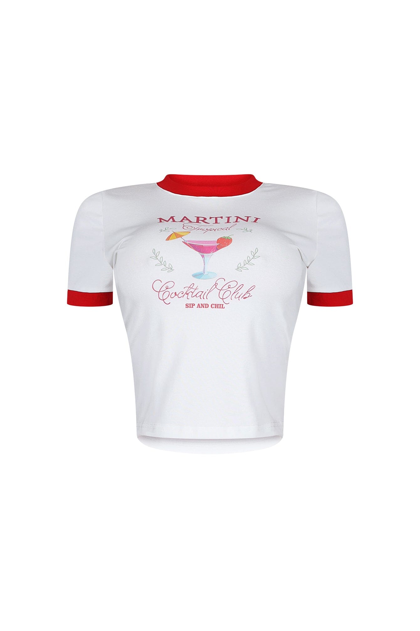 Martini Graphic Cropped Top