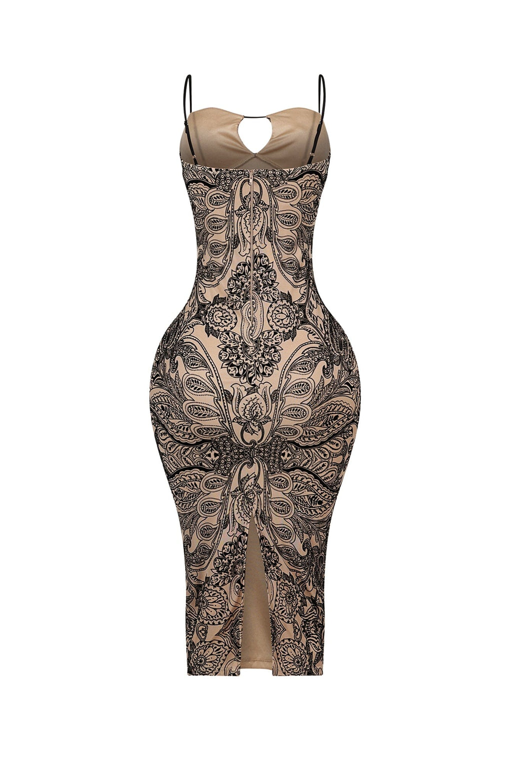 Erika Print Tank Keyhole Midi Dress