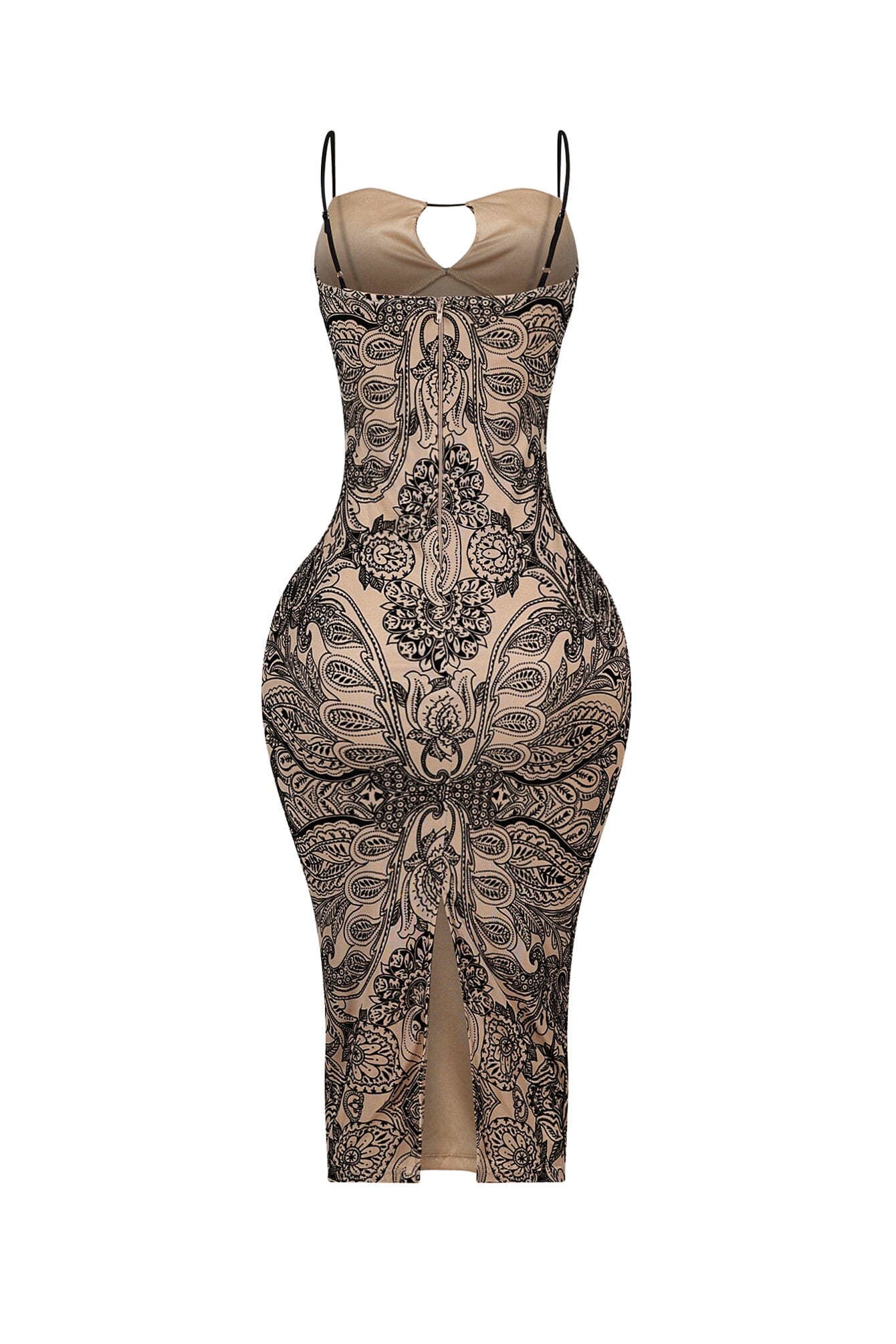 Erika Print Tank Keyhole Midi Dress