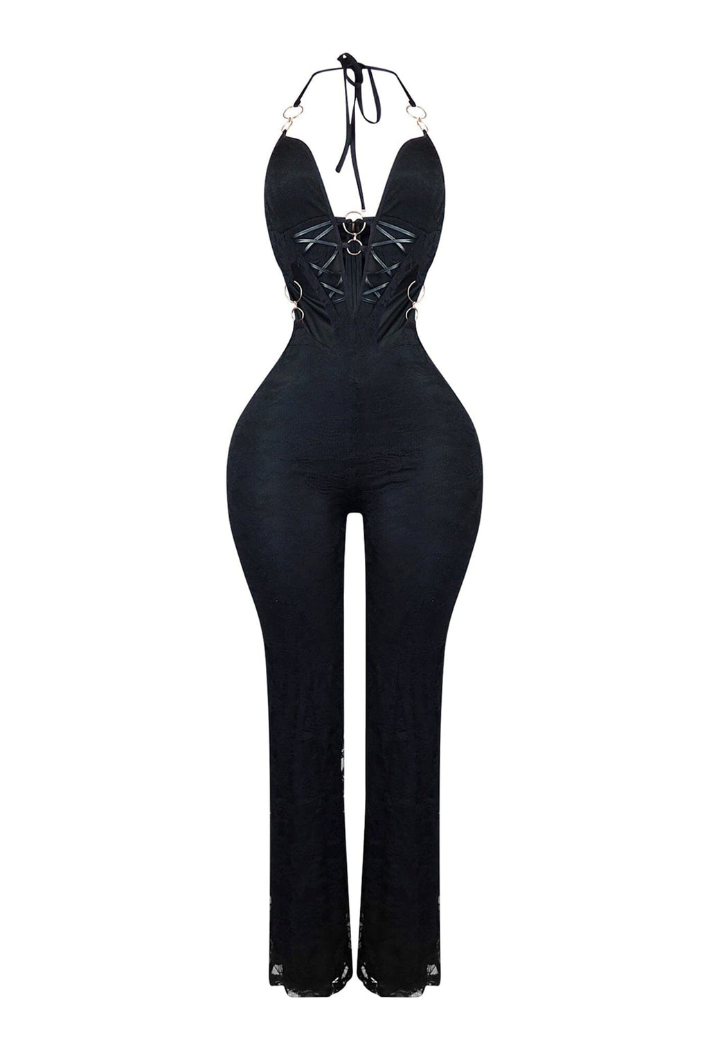 Darla Lace Halter Cut Out Jumpsuit