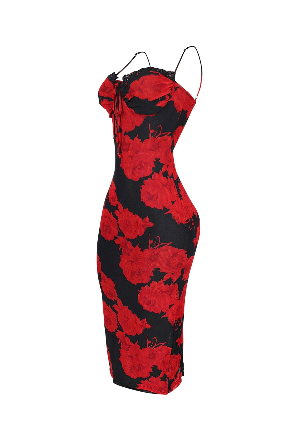 Florencia Floral Lace Bustier Midi Dress