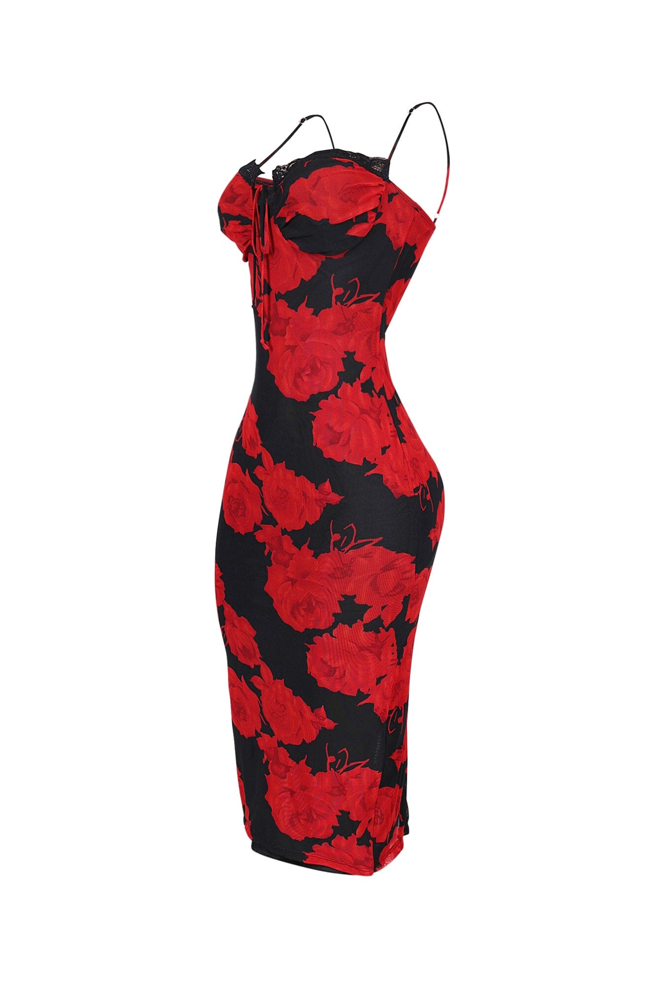 Florencia Floral Lace Bustier Midi Dress