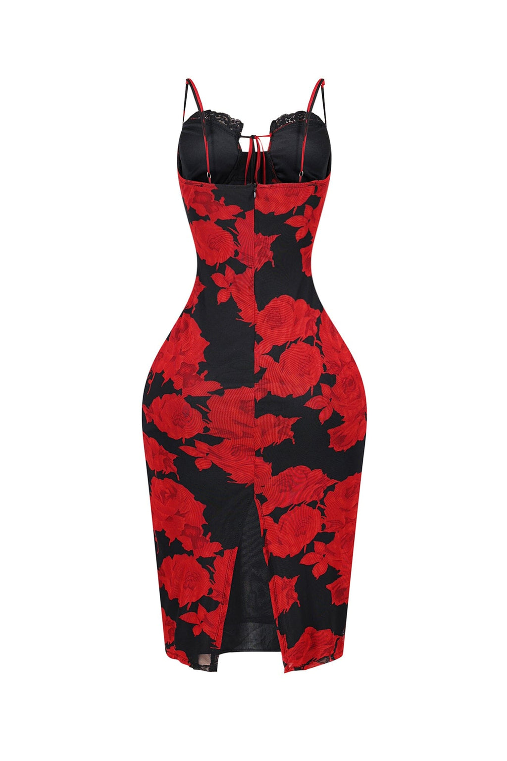 Florencia Floral Lace Bustier Midi Dress