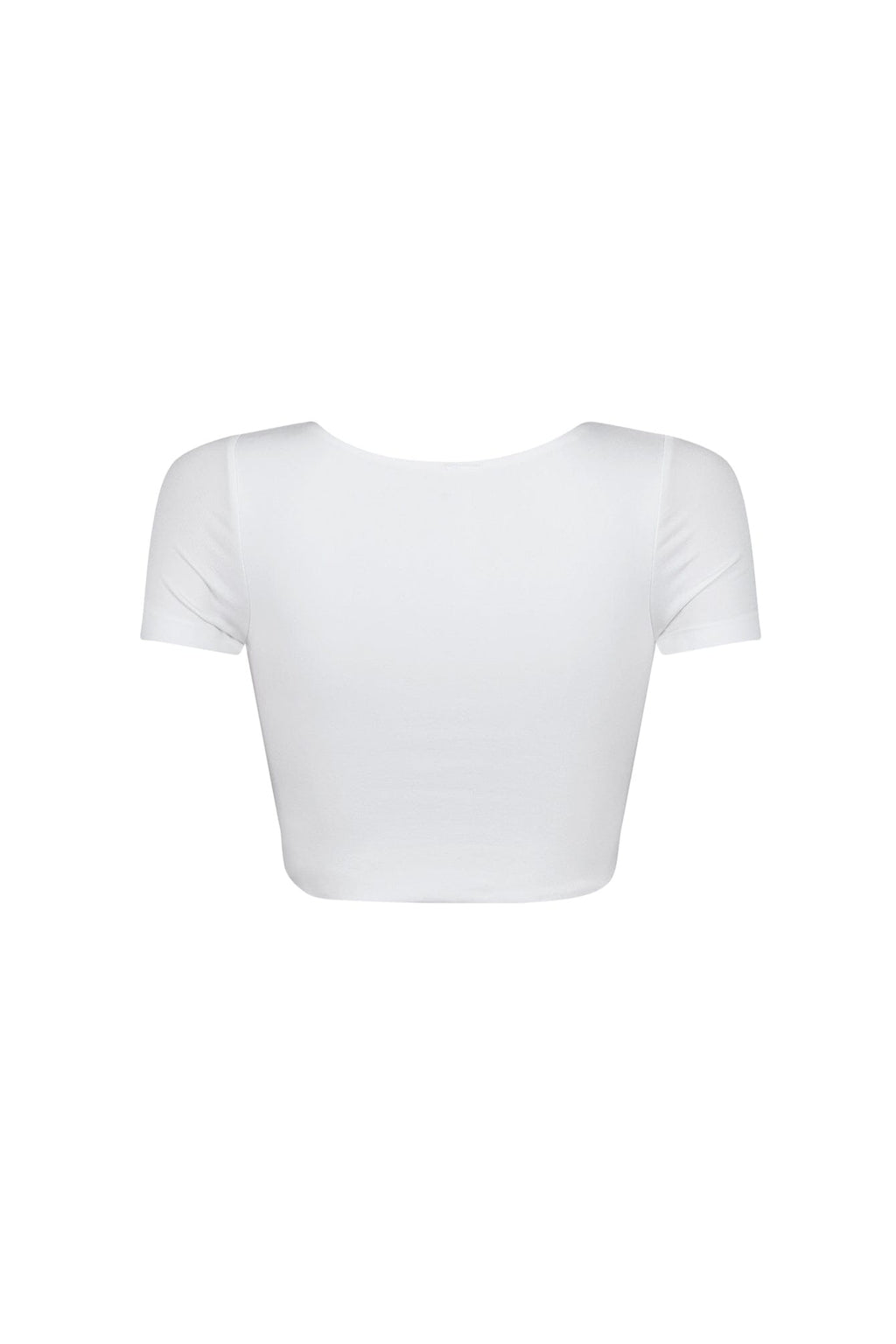 Amina Short Sleeve Double Layered Crop Top