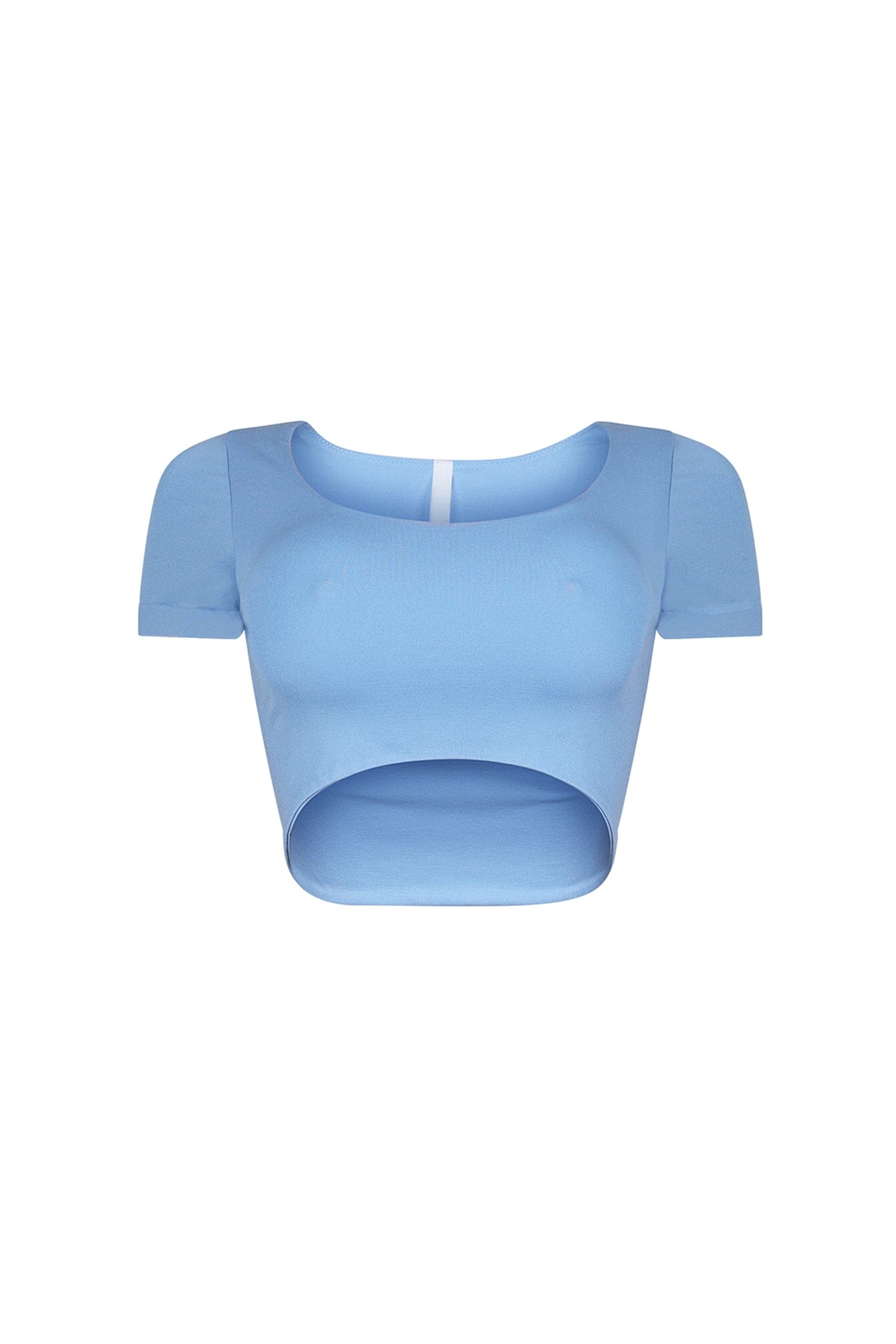 Amina Short Sleeve Double Layered Crop Top