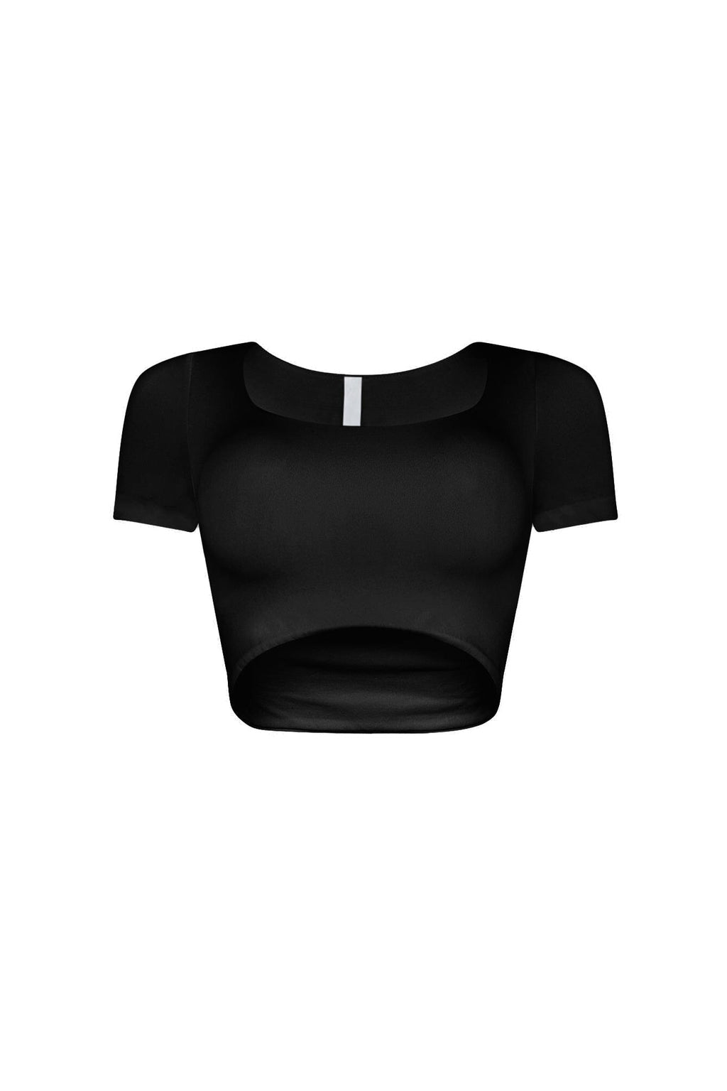 Amina Short Sleeve Double Layered Crop Top