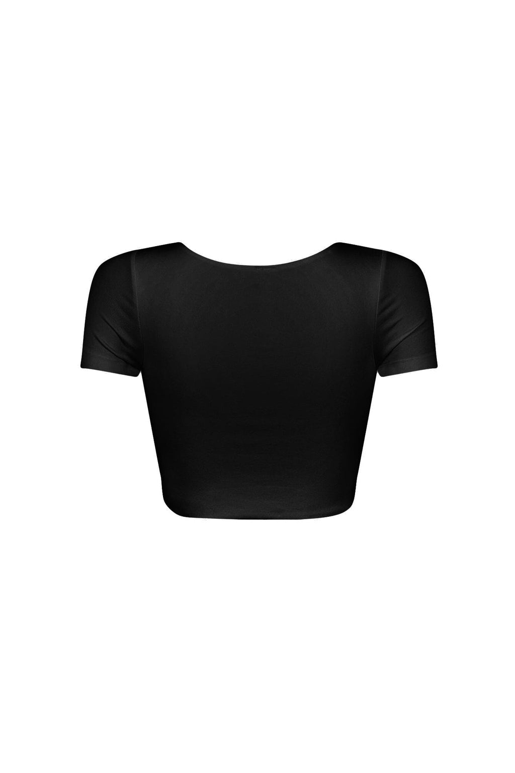Amina Short Sleeve Double Layered Crop Top