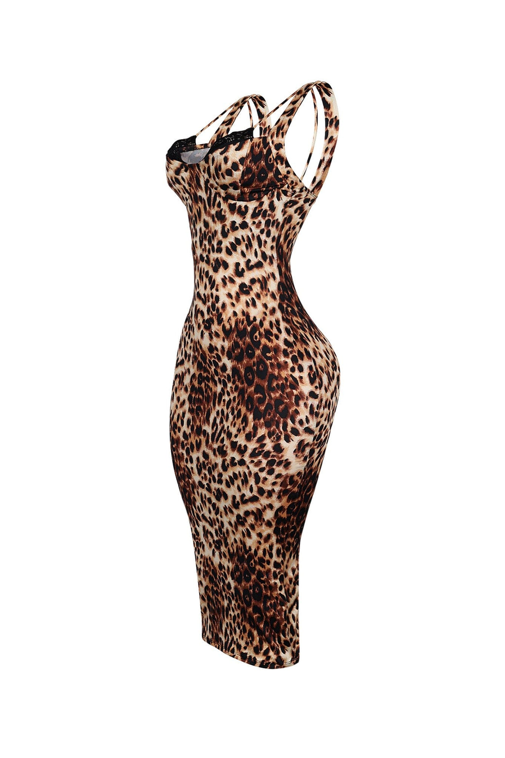 Emma Leopard Lace Midi Dress