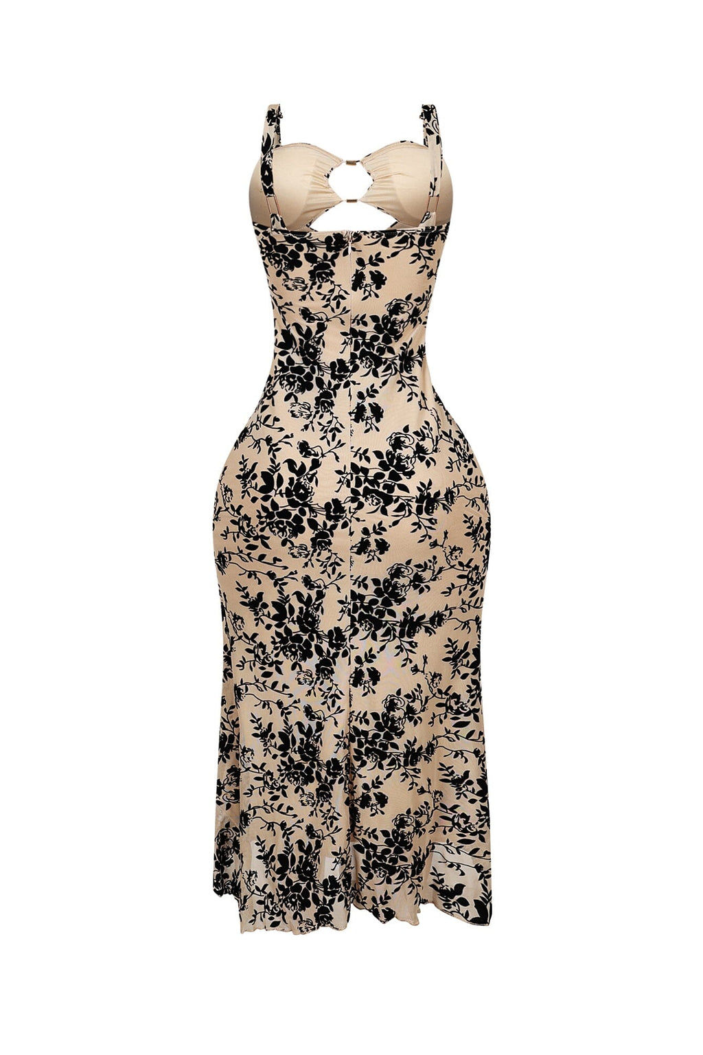 Sariah Velvet Burnout Cutout Maxi Dress