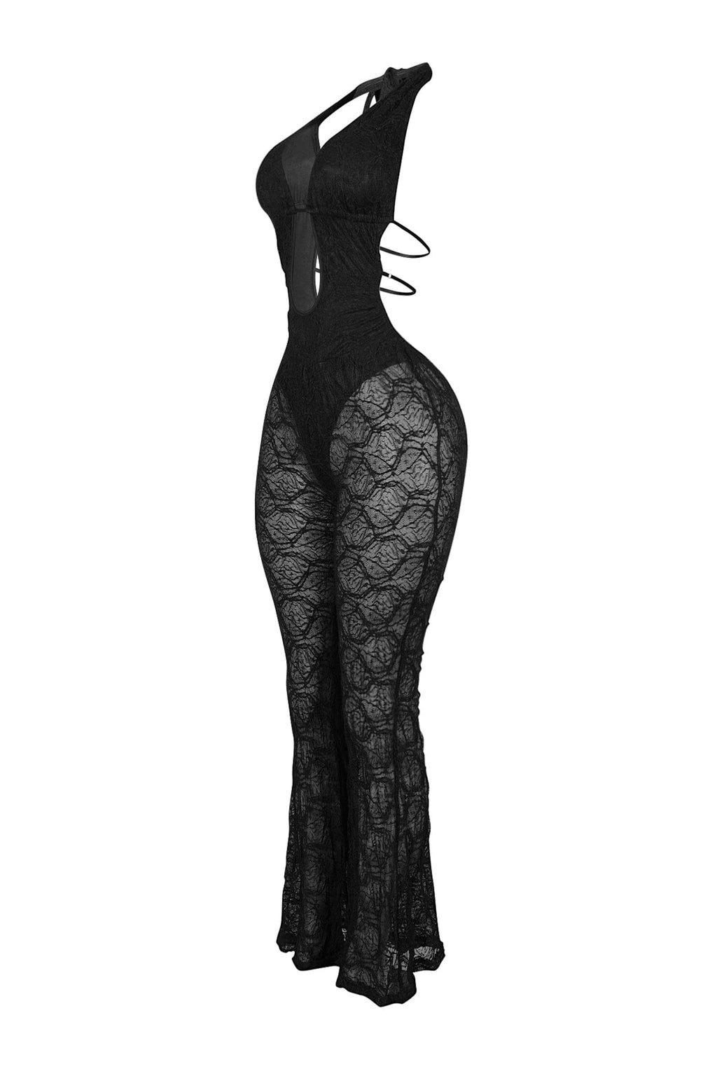 Laylin Halter Lace Cutout Jumpsuit