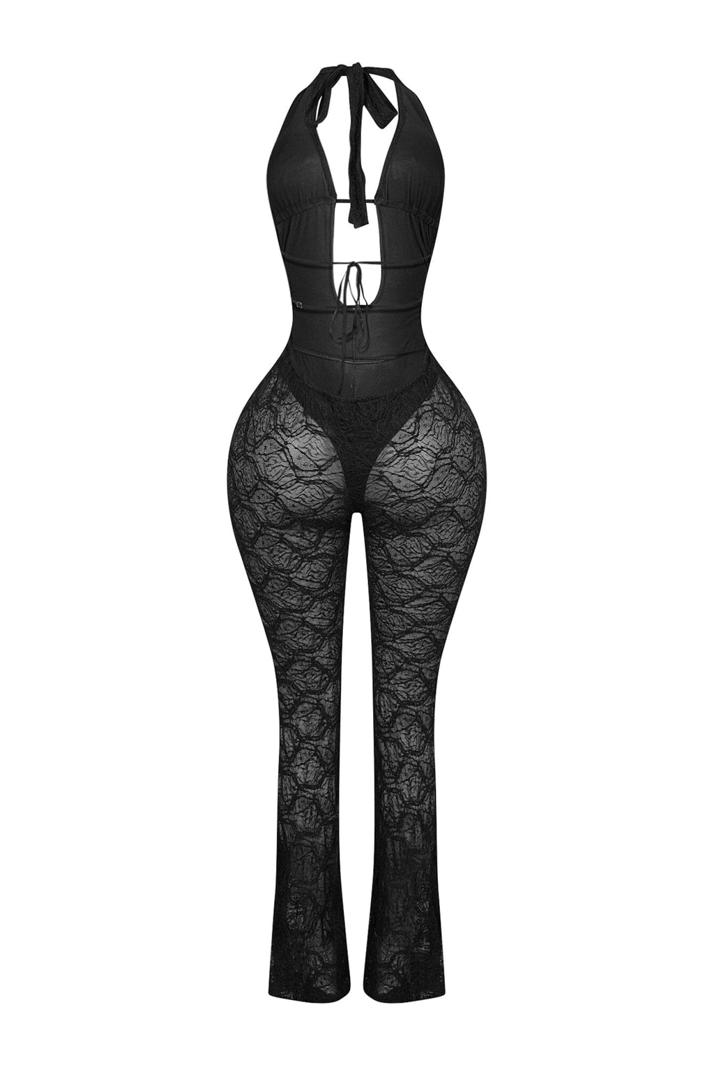 Laylin Halter Lace Cutout Jumpsuit