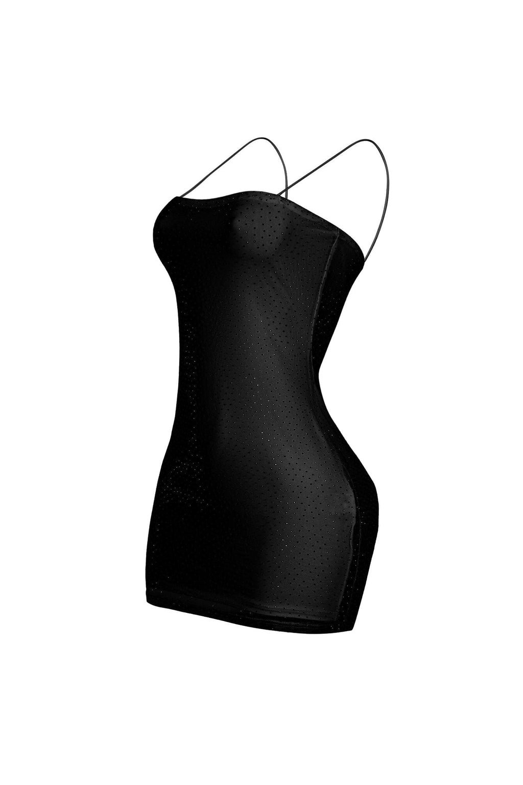 Adrian Mesh Tank Rhinestone Mini Dress