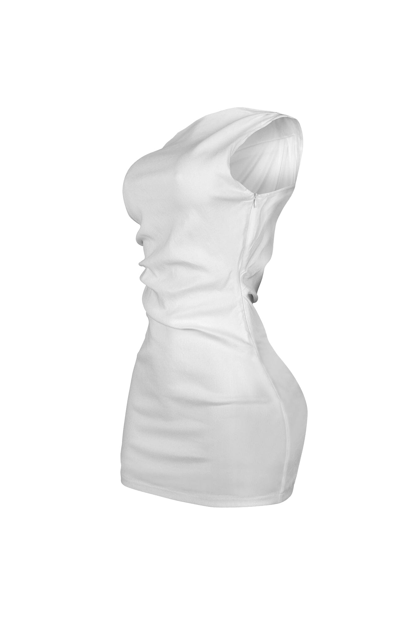 Carmina Asymmetric Off Shoulder Mini Dress