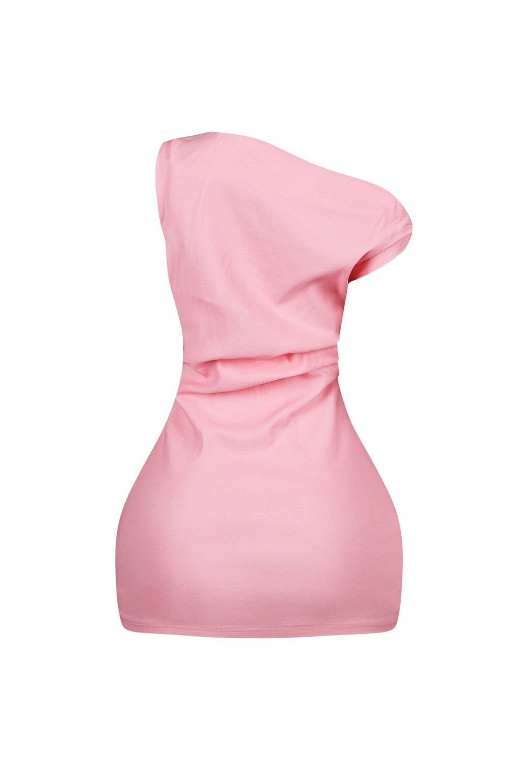 Carmina Asymmetric Off Shoulder Mini Dress