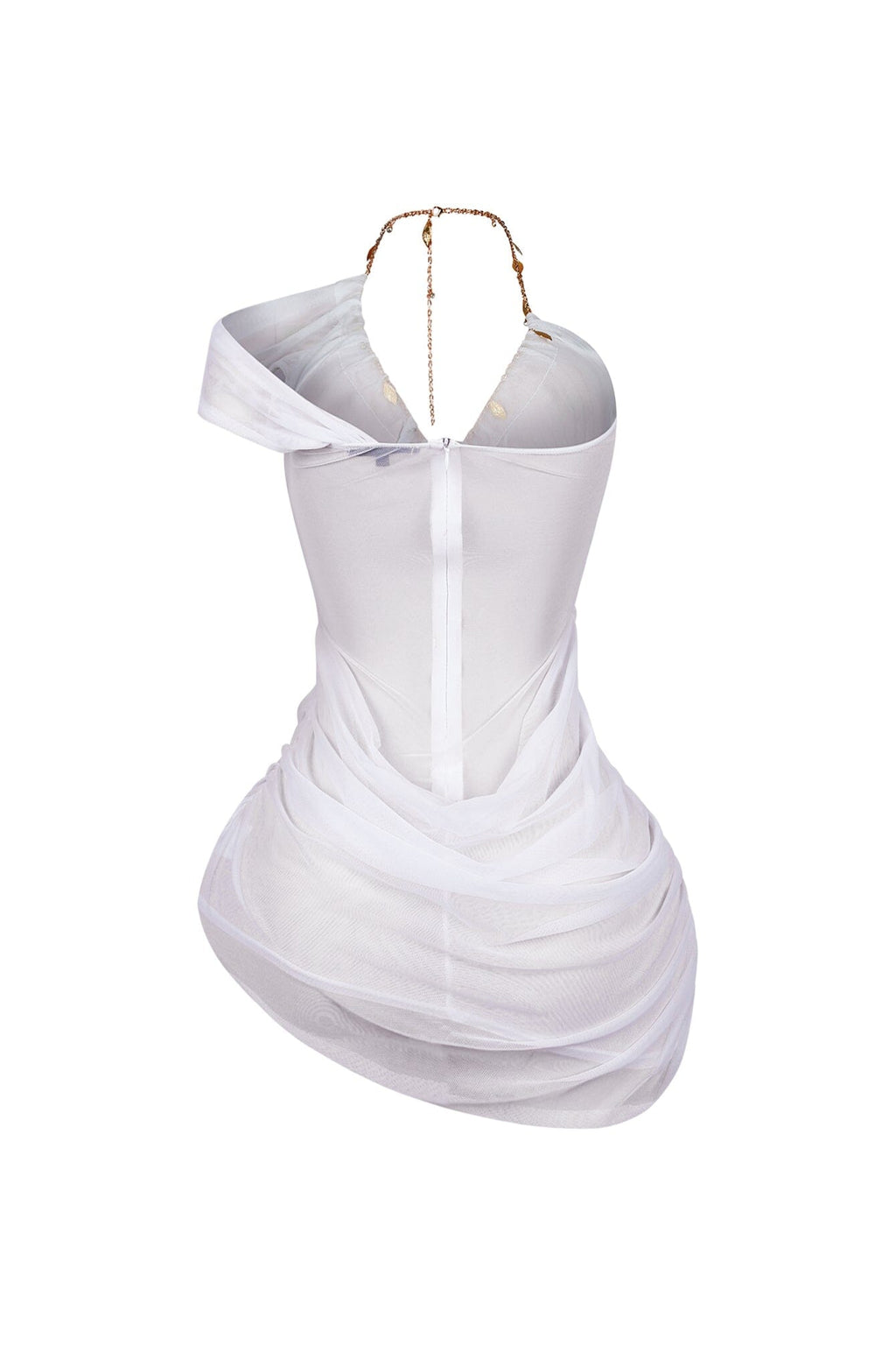 Stay Longer Mesh Halter Mini Dress