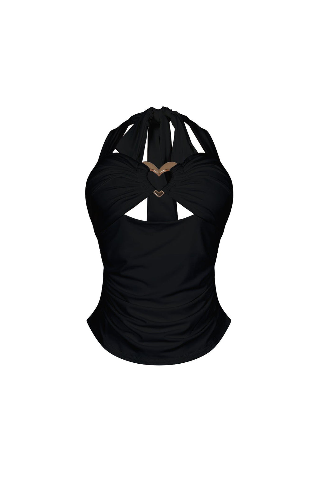 Micah Heart Metal Halter Top