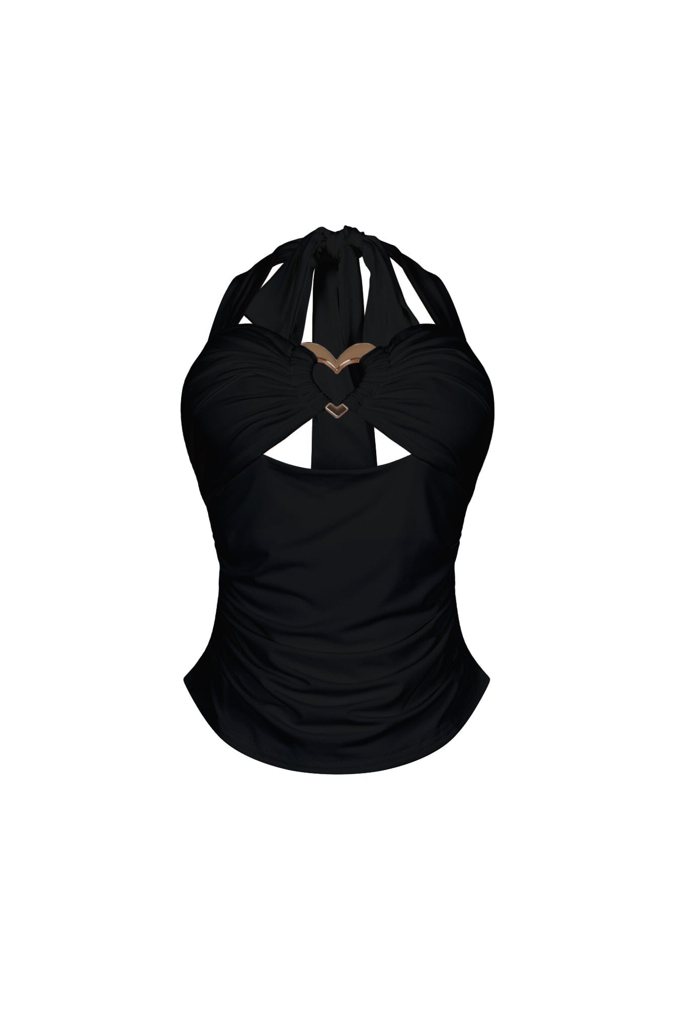 Micah Heart Metal Halter Top