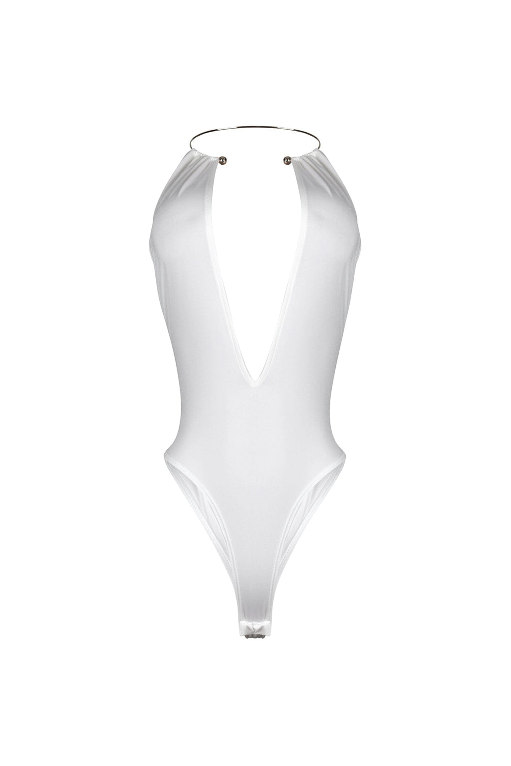 Nico Gold Choker Deep V Bodysuit