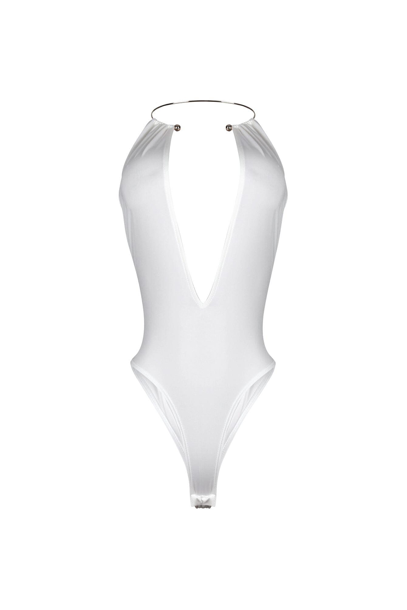 Nico Gold Choker Deep V Bodysuit