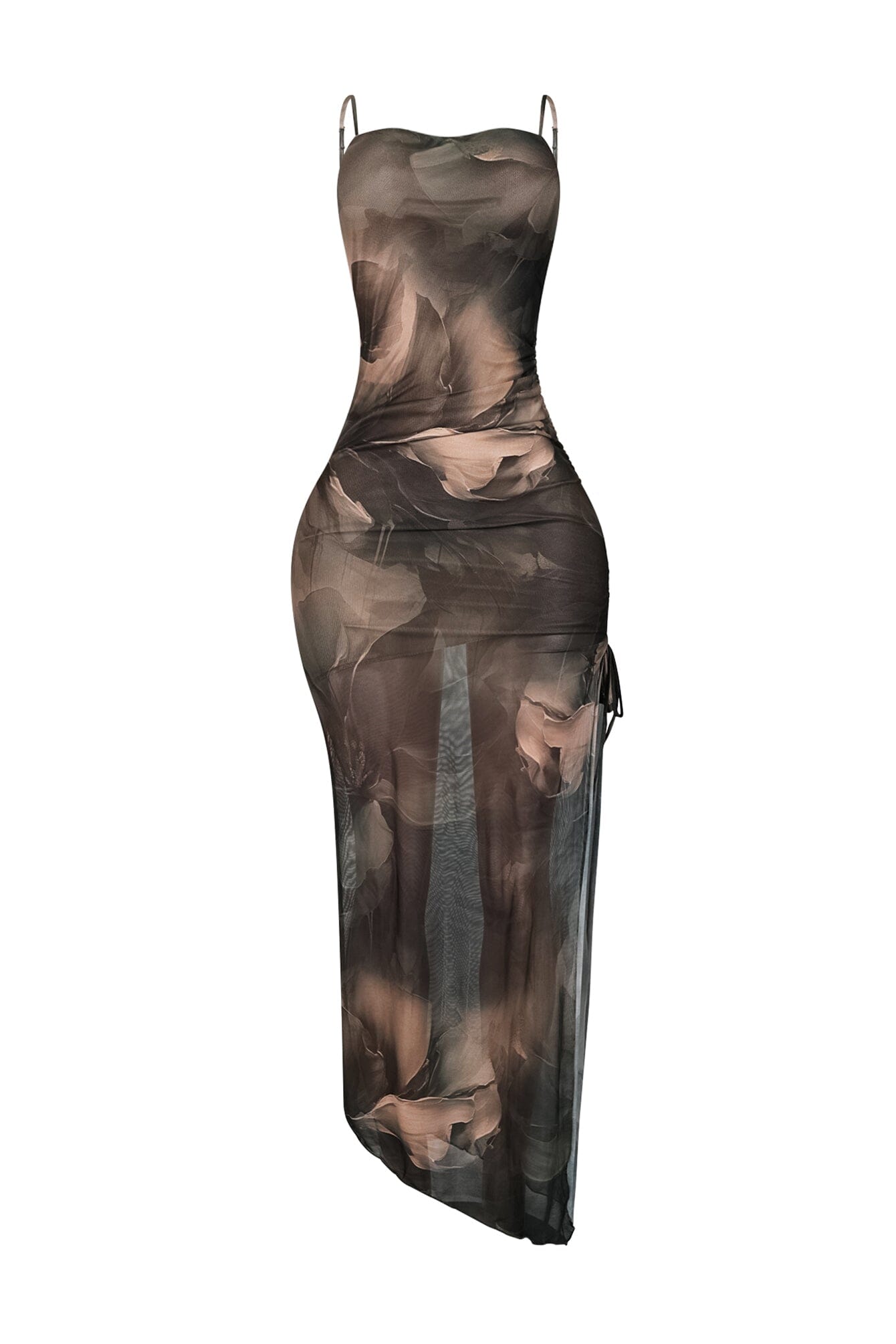 Juanita Mesh Printed Tank Maxi Dress