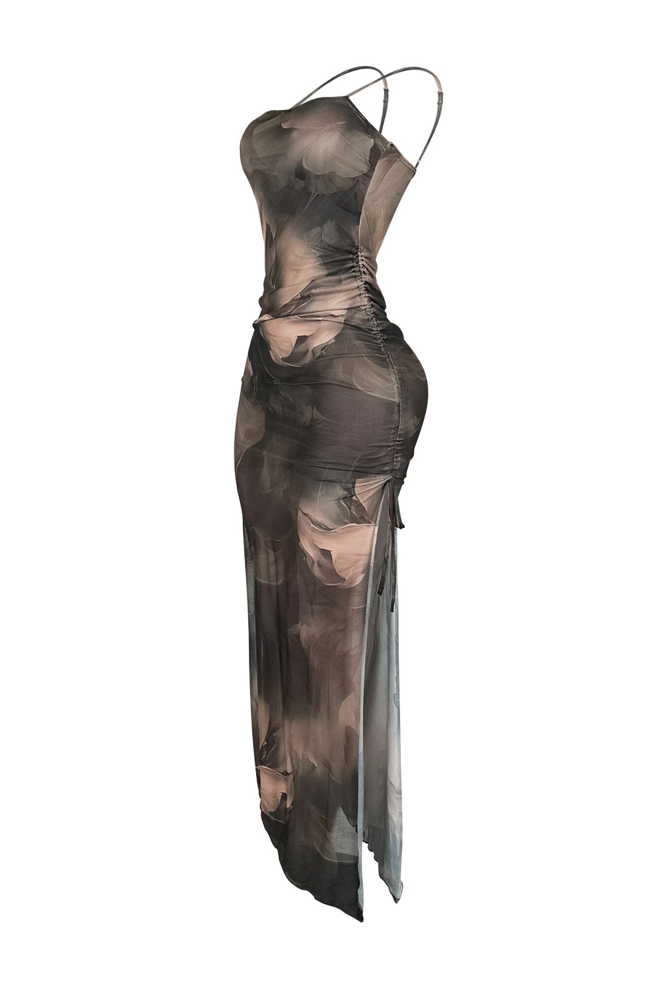 Juanita Mesh Printed Tank Maxi Dress