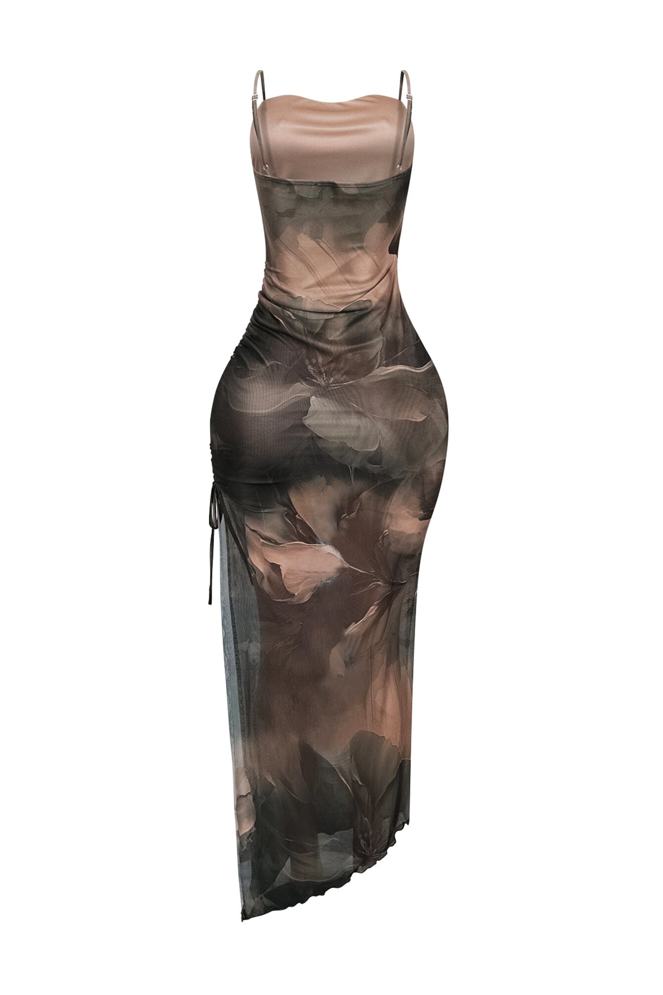 Juanita Mesh Printed Tank Maxi Dress
