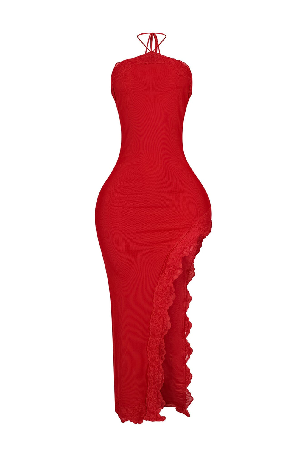 Shae Lace Halter Slit Maxi Dress