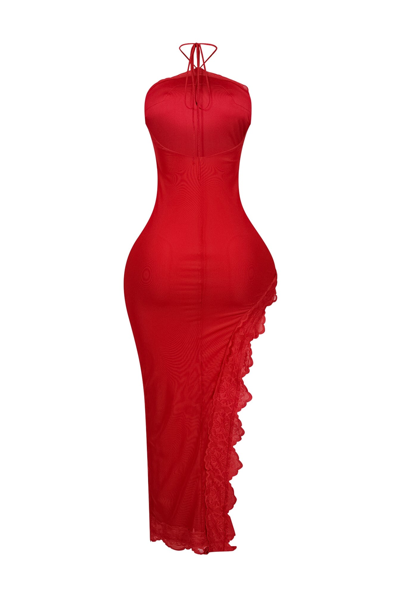 Shae Lace Halter Slit Maxi Dress