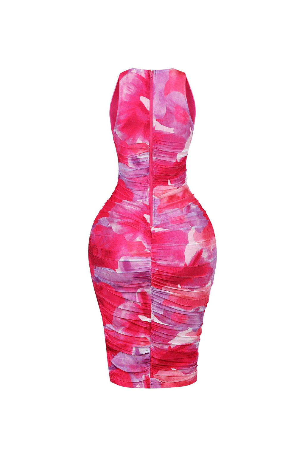 Nevada Mesh Print Sleeveless Midi Dress