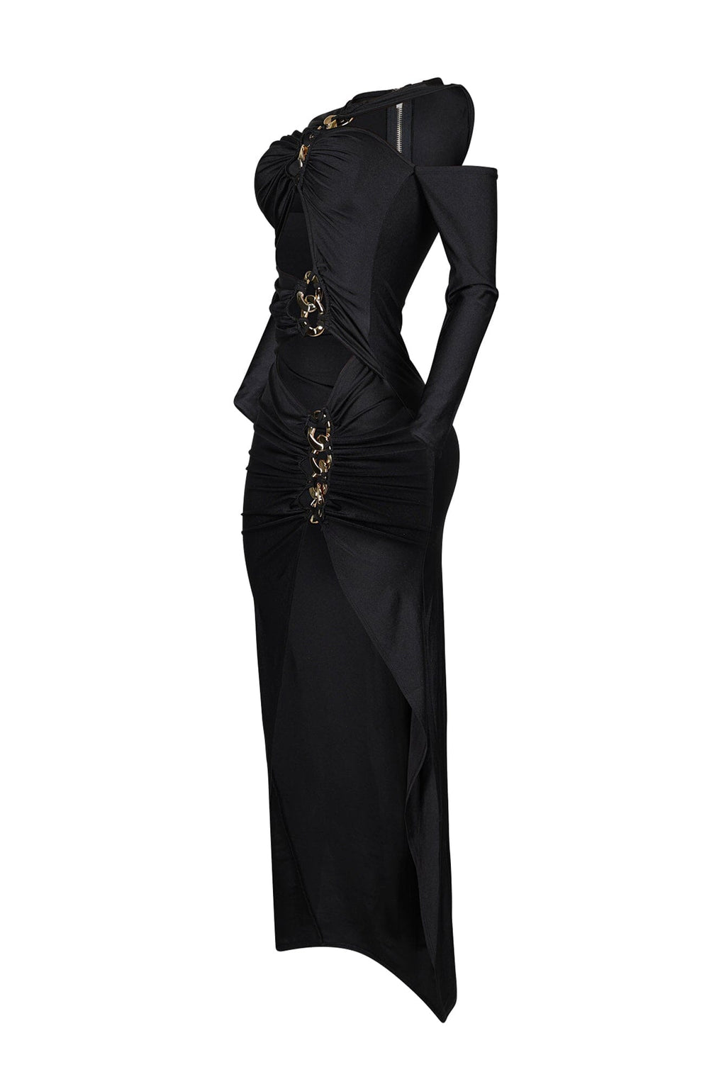 Montana Nylon Metal Chain Maxi Dress