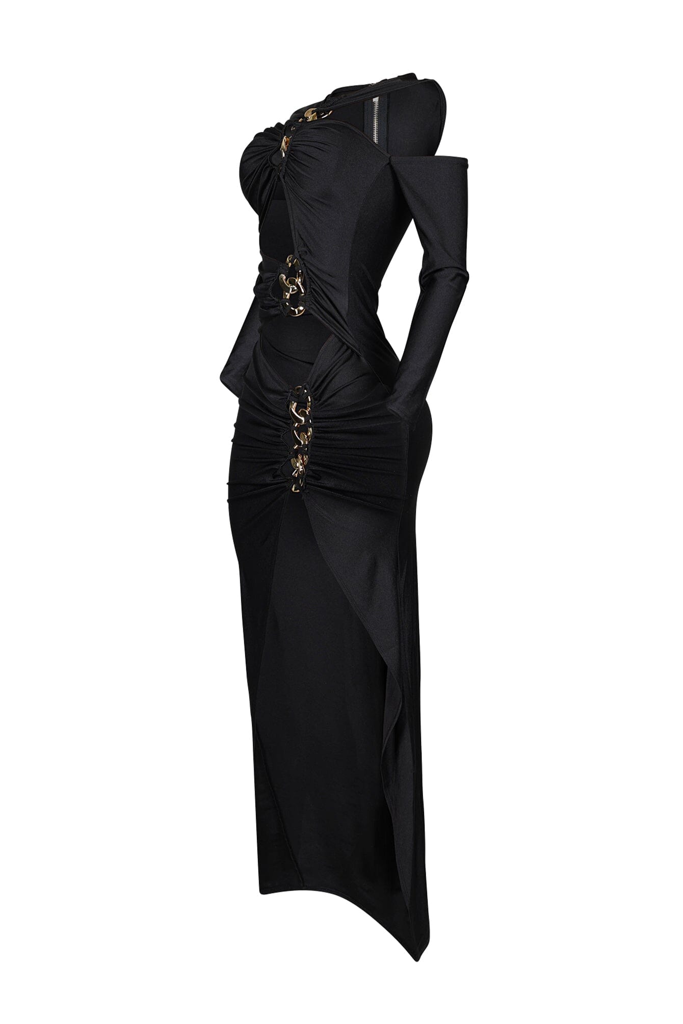 Montana Nylon Metal Chain Maxi Dress