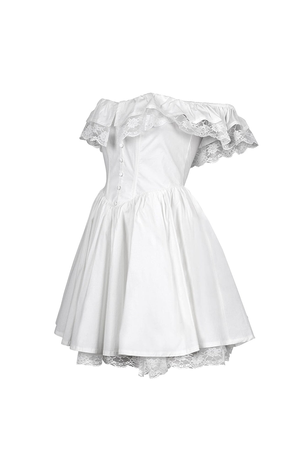 Minami Poplin Off Shoulder Mini Dress