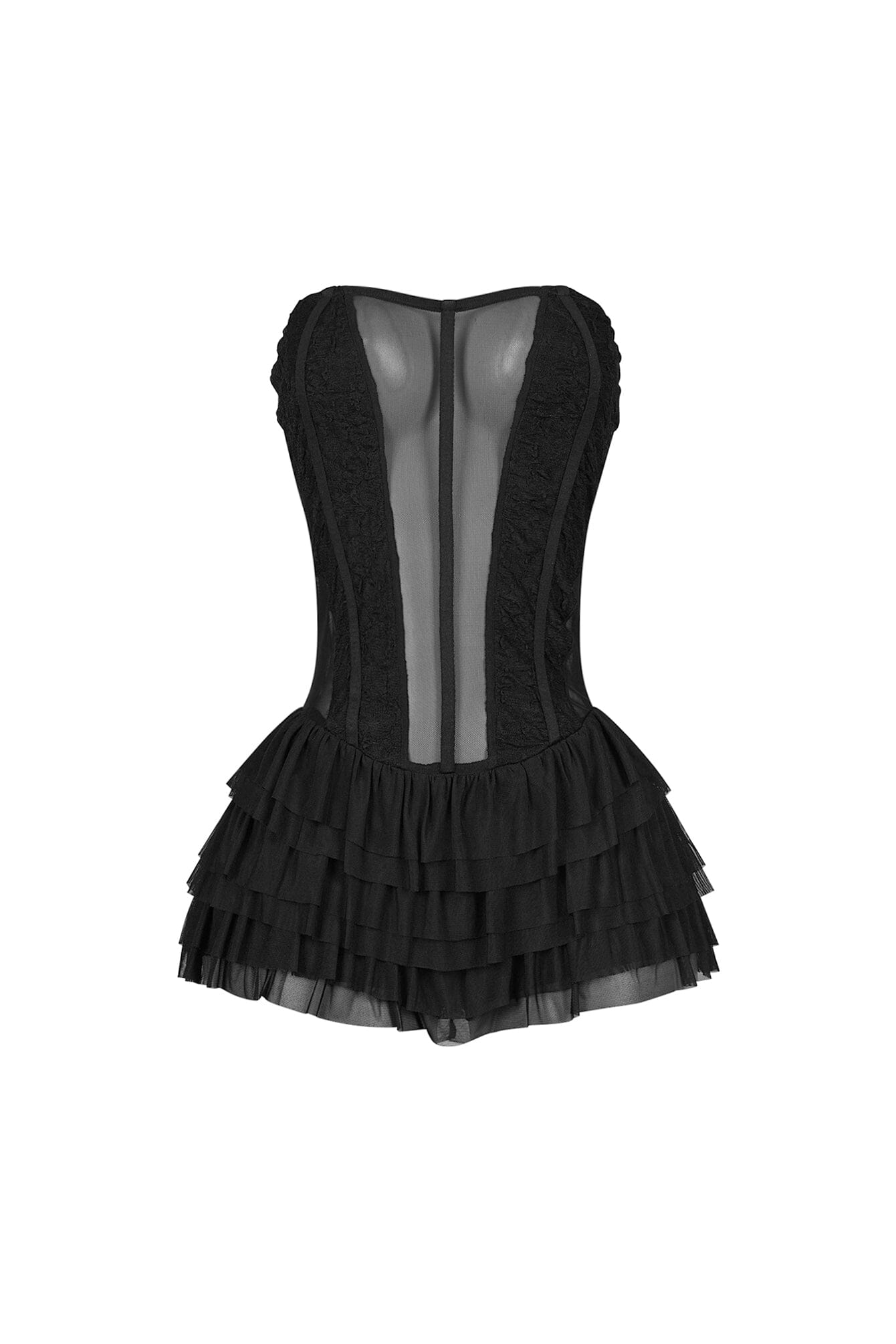 Rory Mesh Tube Lace Corset Mini Dress