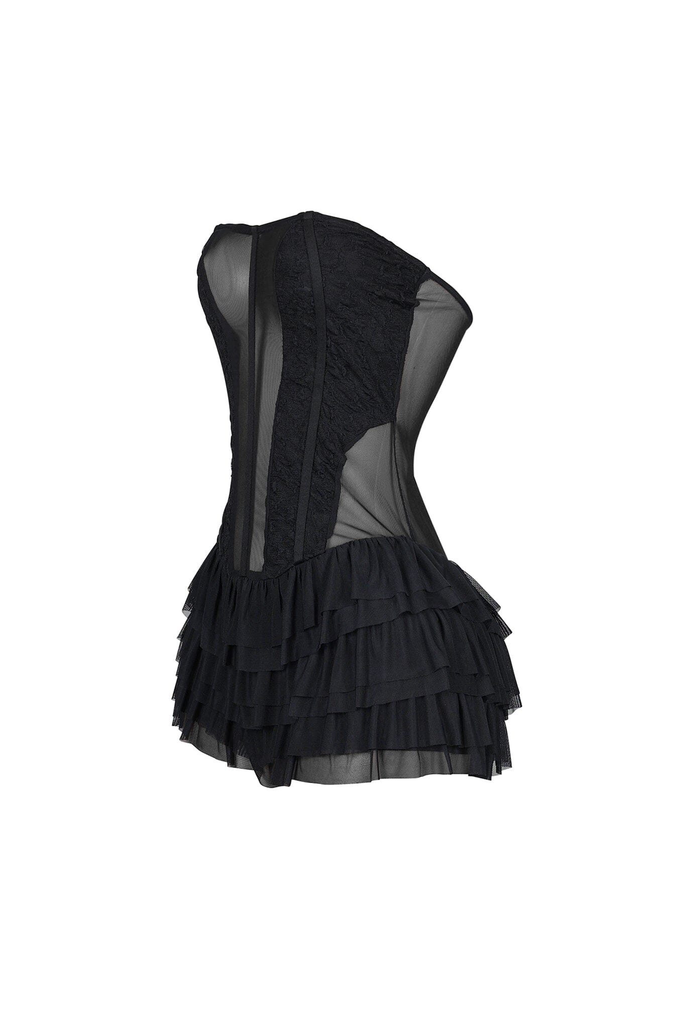 Rory Mesh Tube Lace Corset Mini Dress