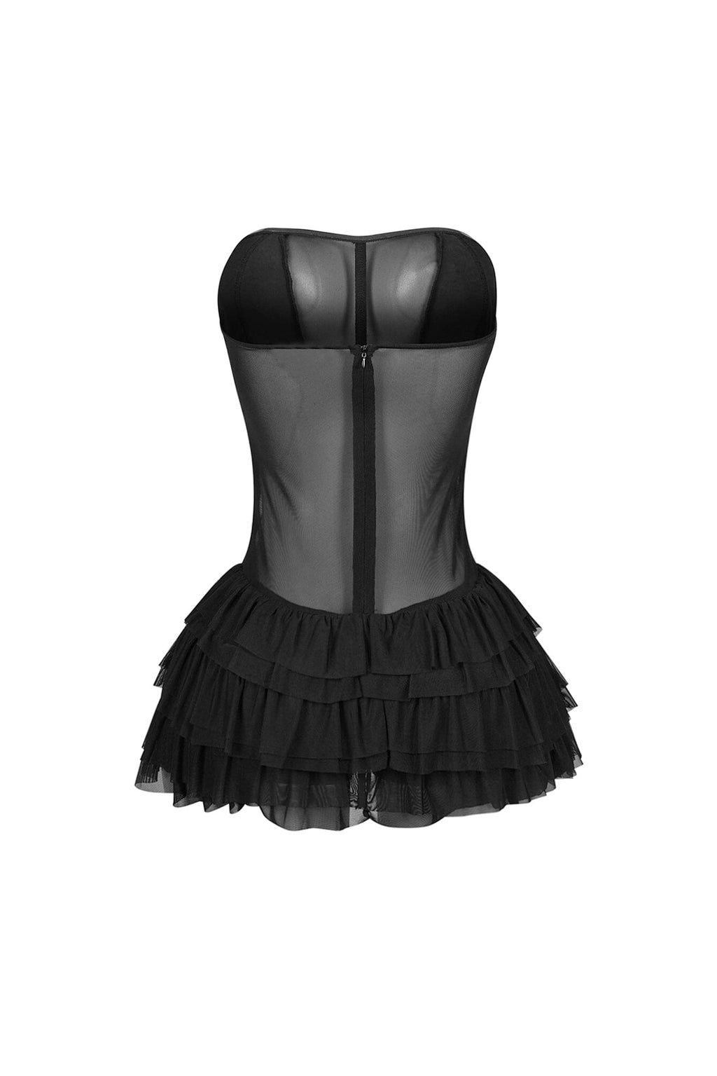 Rory Mesh Tube Lace Corset Mini Dress