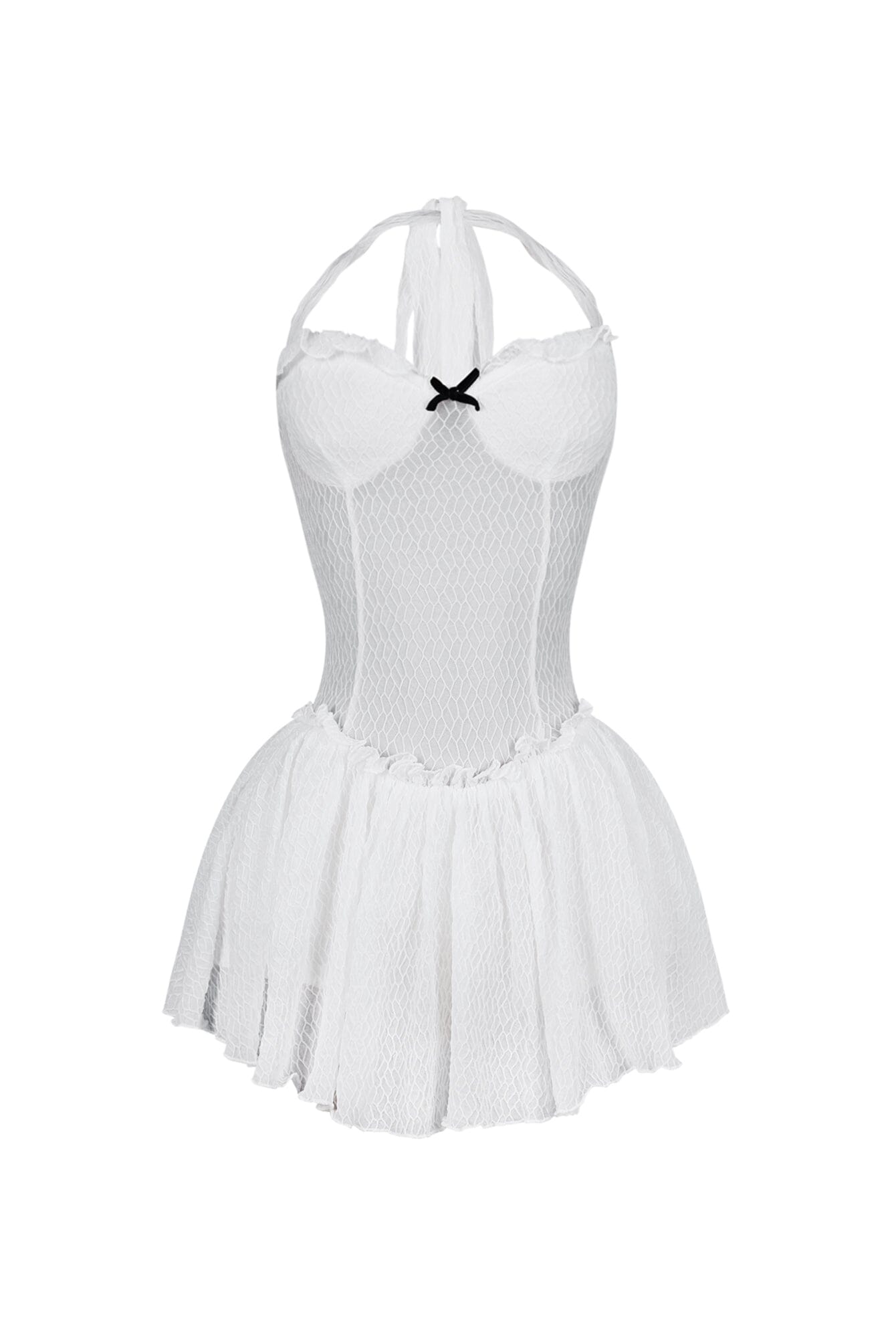 Selah Lace Halter Mini Dress With Bow