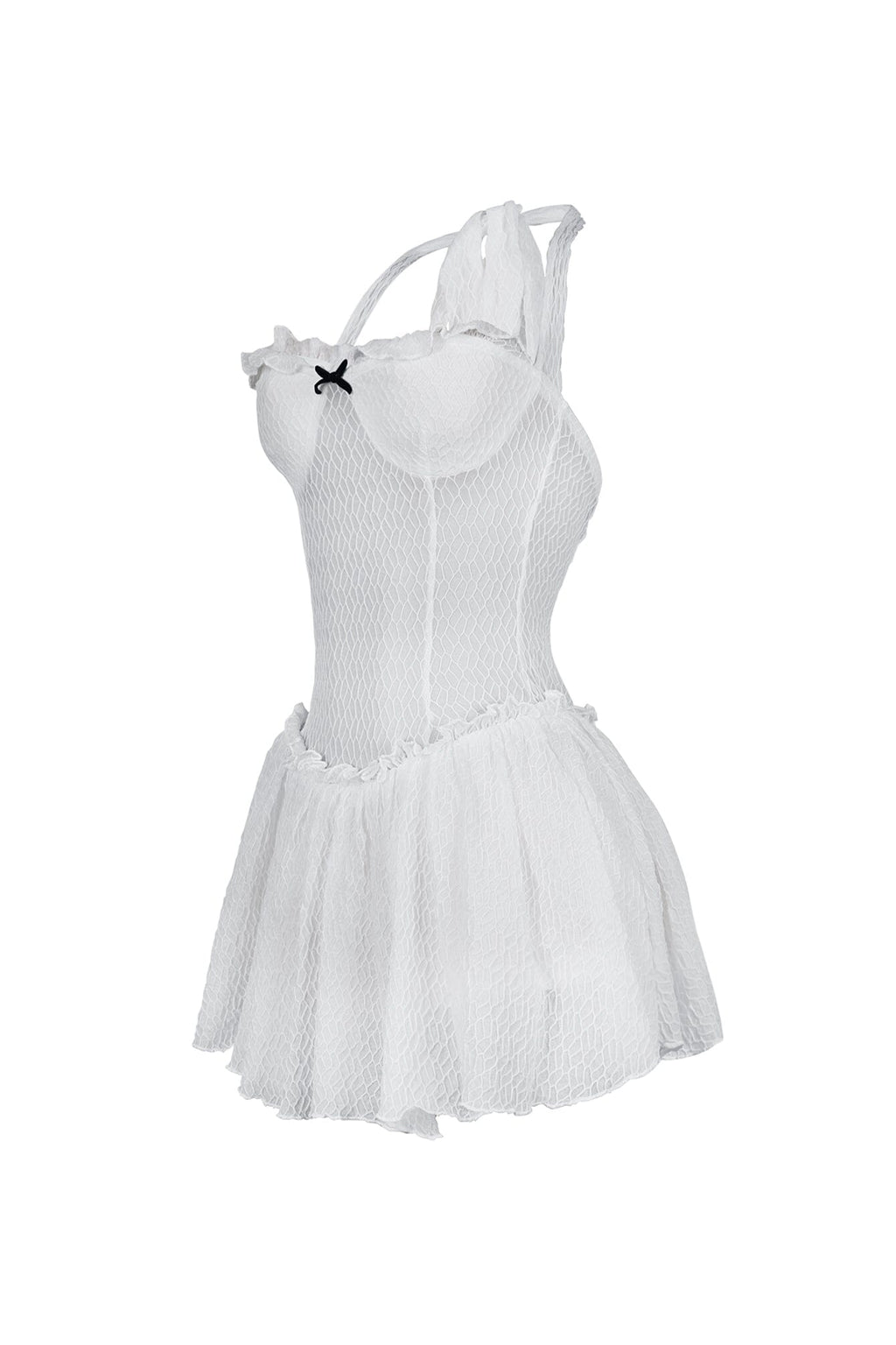 Selah Lace Halter Mini Dress With Bow