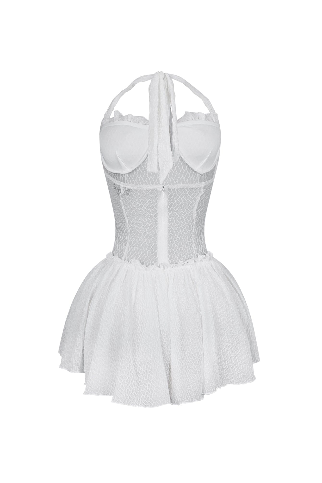 Selah Lace Halter Mini Dress With Bow
