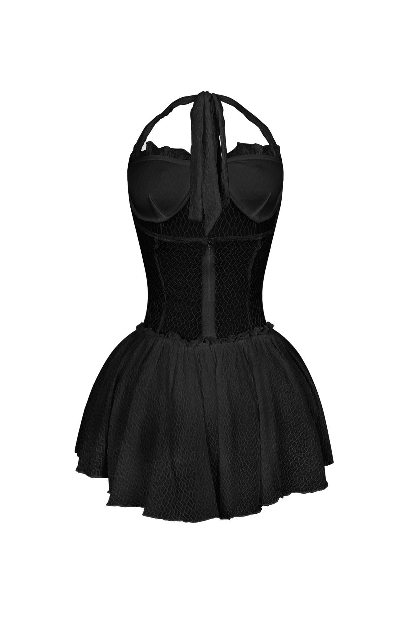 Selah Lace Halter Mini Dress With Bow