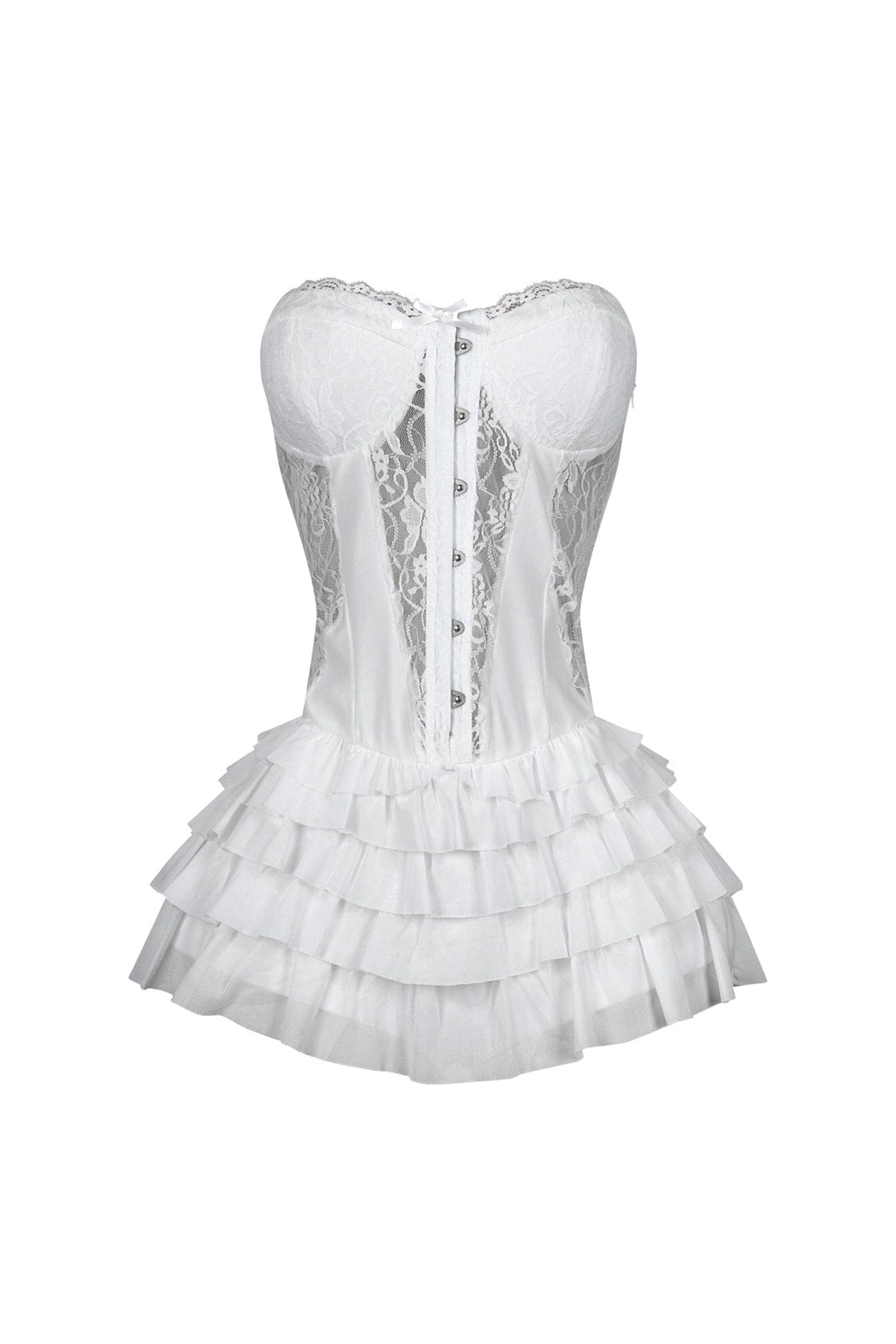 Noel Lace Tube Ruffle Mini Dress