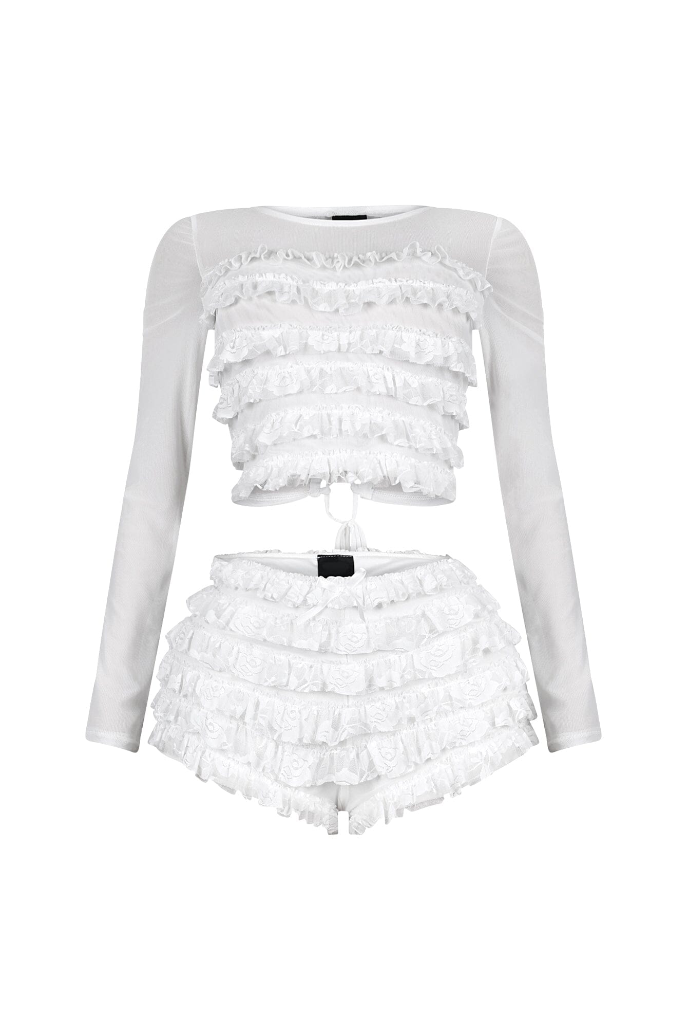 Sunny Mesh Lace Top & Shorts SET