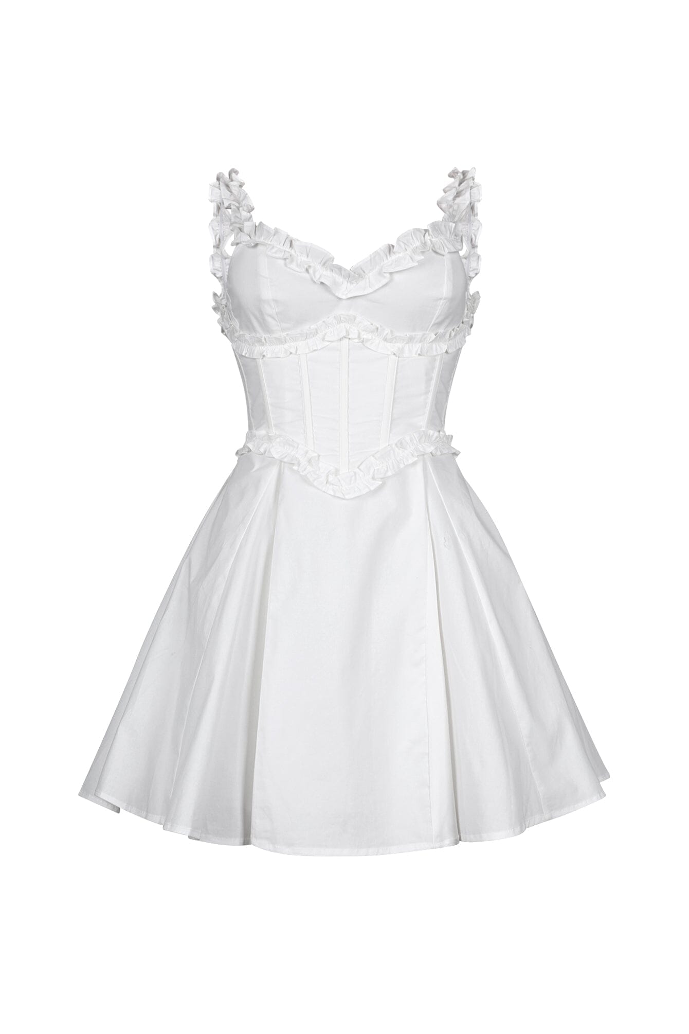 Ariyah Poplin Flare Mini Dress With Corset