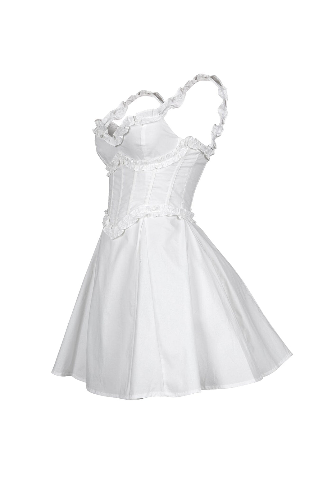 Ariyah Poplin Flare Mini Dress With Corset