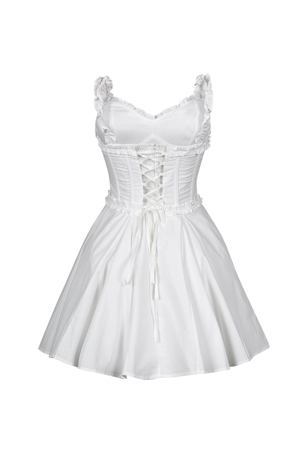 Ariyah Poplin Flare Mini Dress With Corset