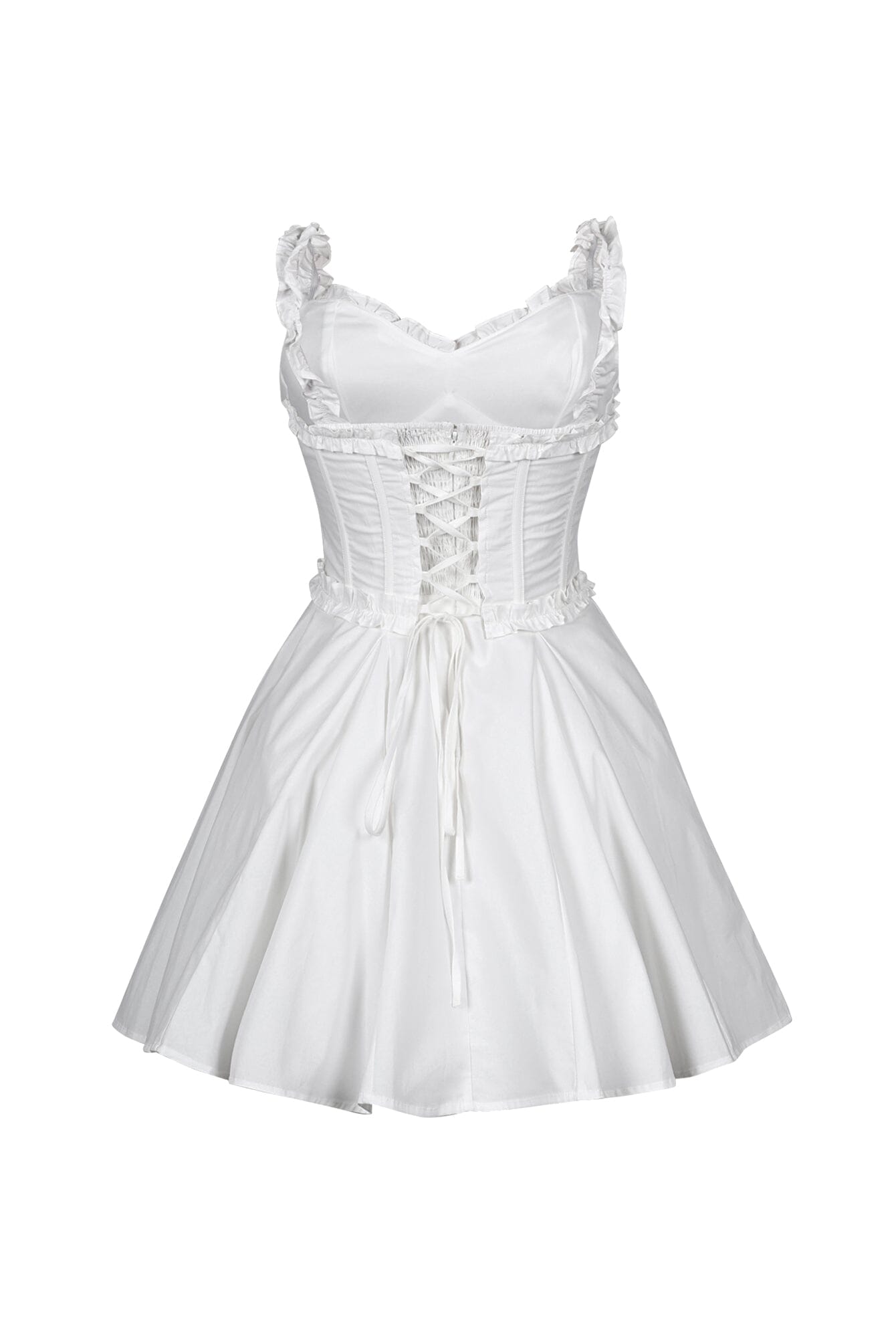 Ariyah Poplin Flare Mini Dress With Corset